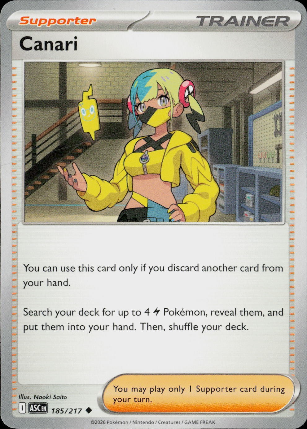 Canari ASC ME: Ascended Heroes #185/217 Uncommon NM