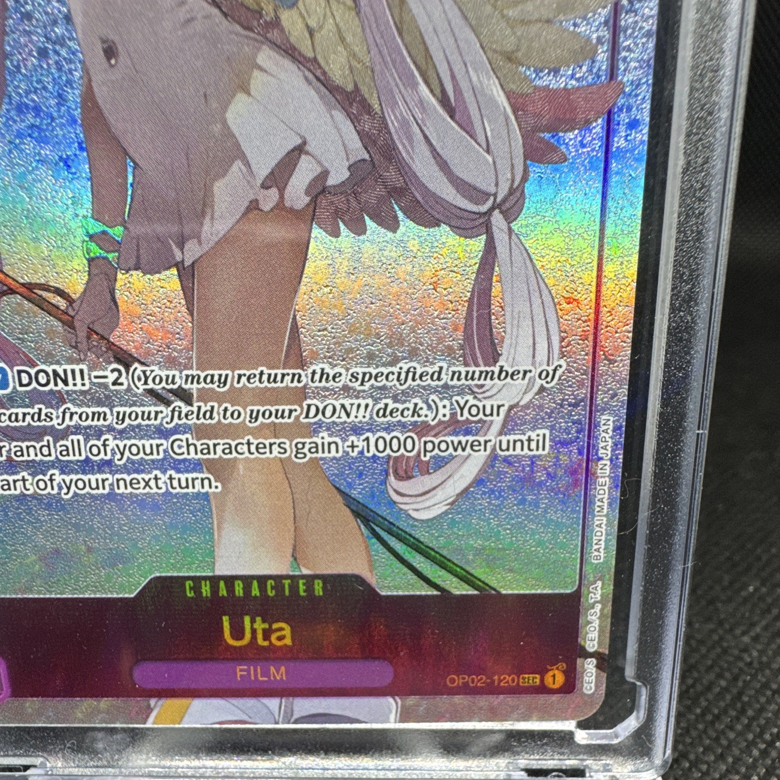 Uta OP02-120 Paramount War SEC Secret Rare Foil Alt Art Character 8000 Eng