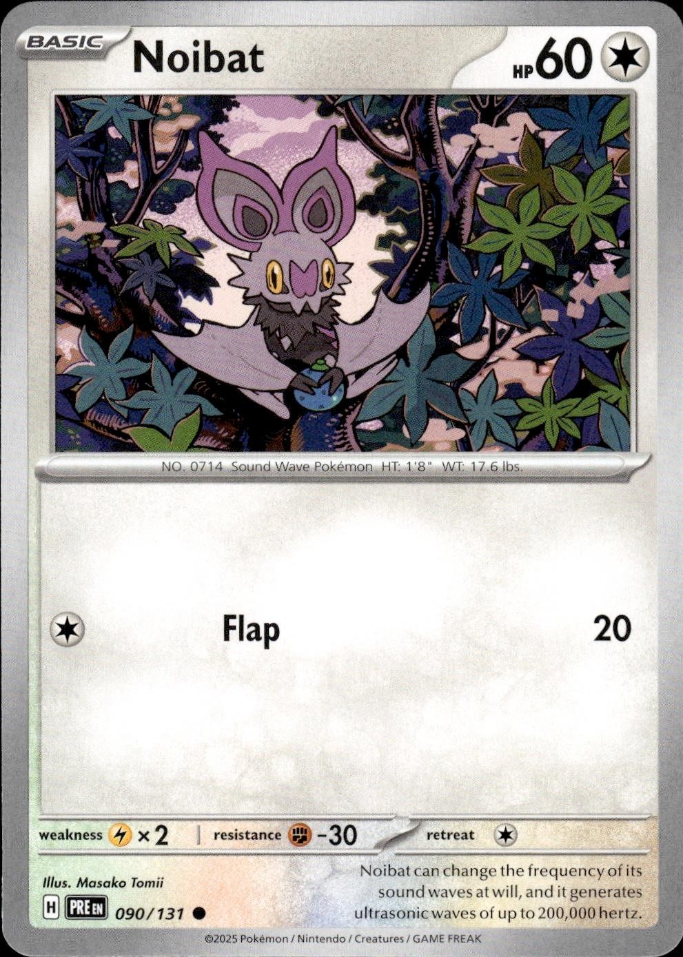 Noibat 090/131 Prismatic Evolutions C NM Masako Tomii Pokemon