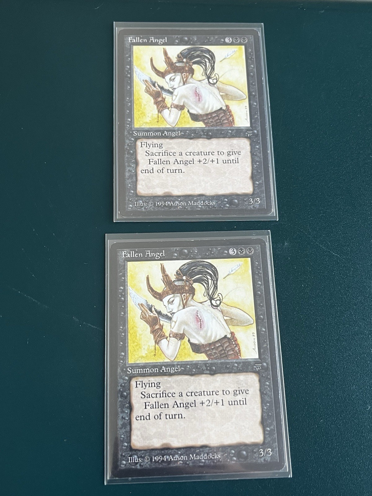 Two Fallen Angels from Legends Magic the Gathering NM