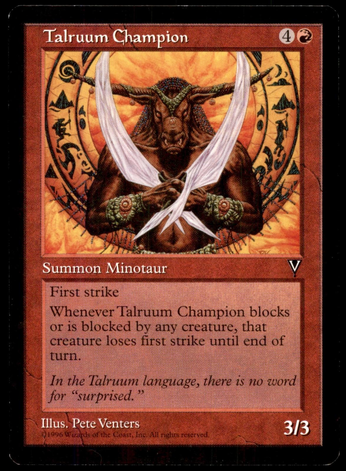 Talruum Champion Common Visions Magic: The Gathering Lightly Played