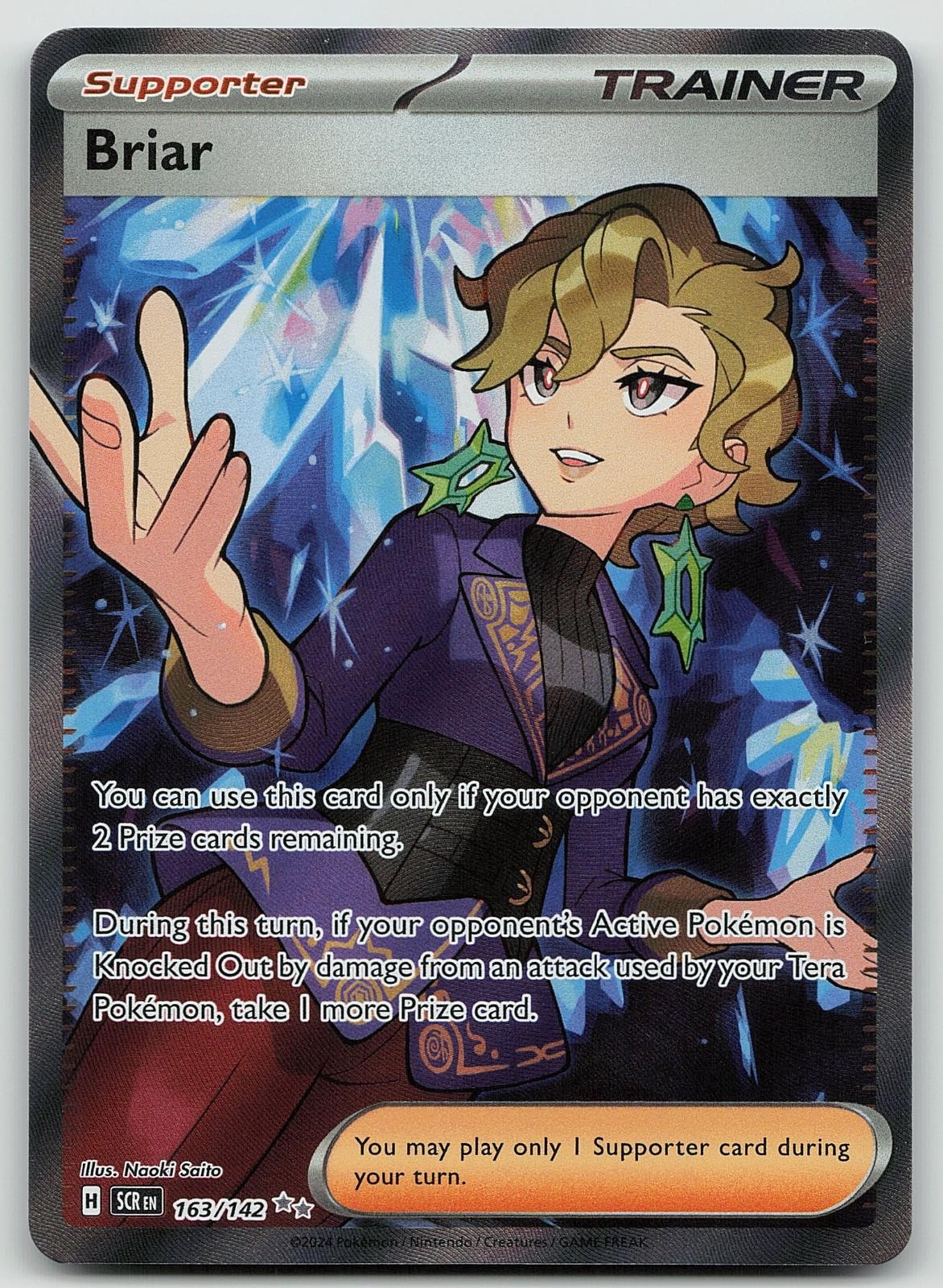 Pokemon Briar 163/142 Stellar Crown Ultra Rare Holo NM