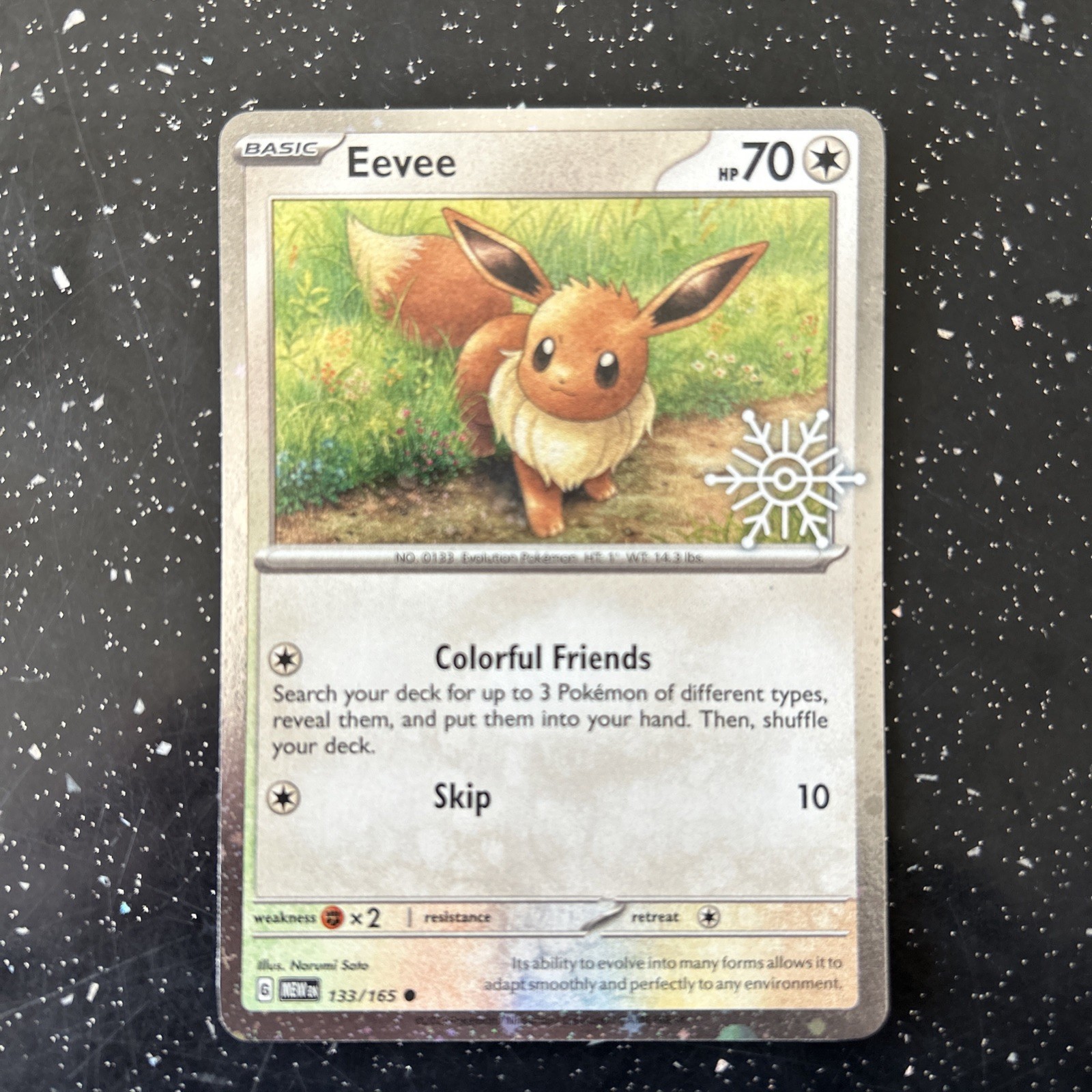 Eevee 133/165 Snowflake Holo Pokemon TCG