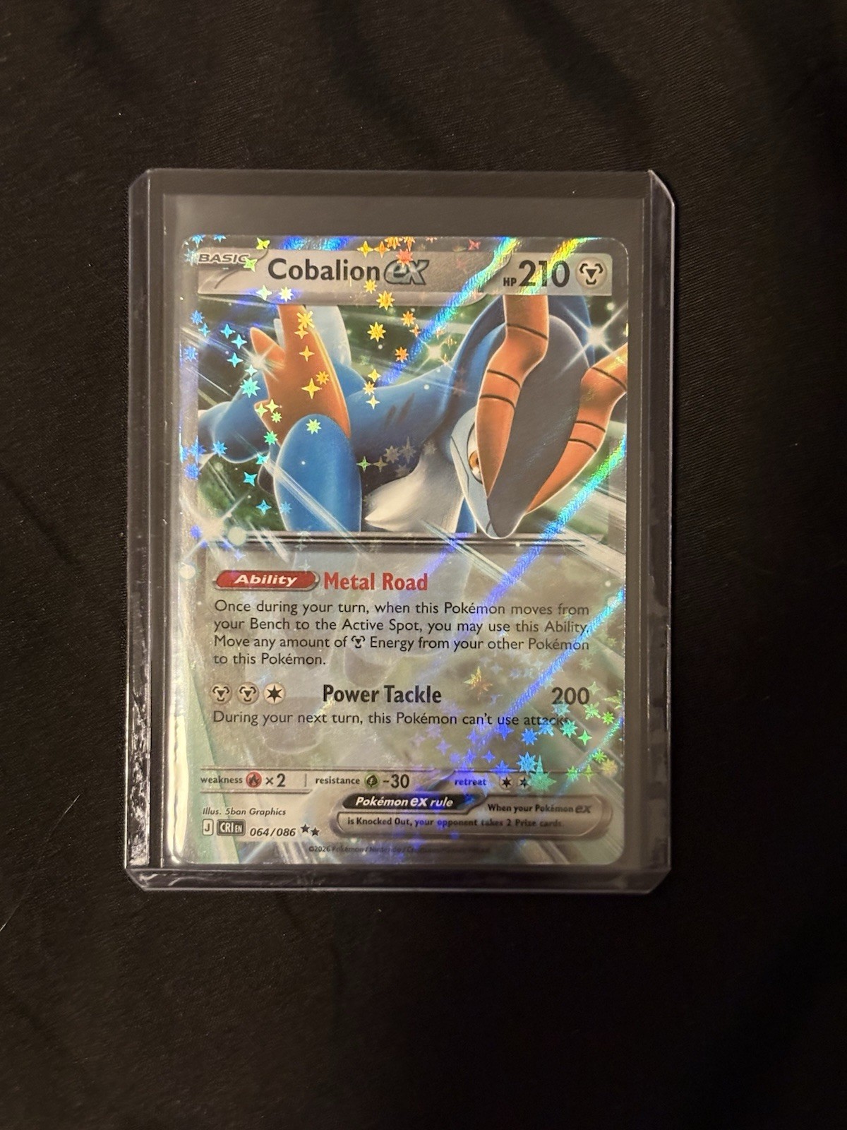 Cobalion ex 064/086 – Double Rare – Pokémon TCG: Chaos Rising – English NM