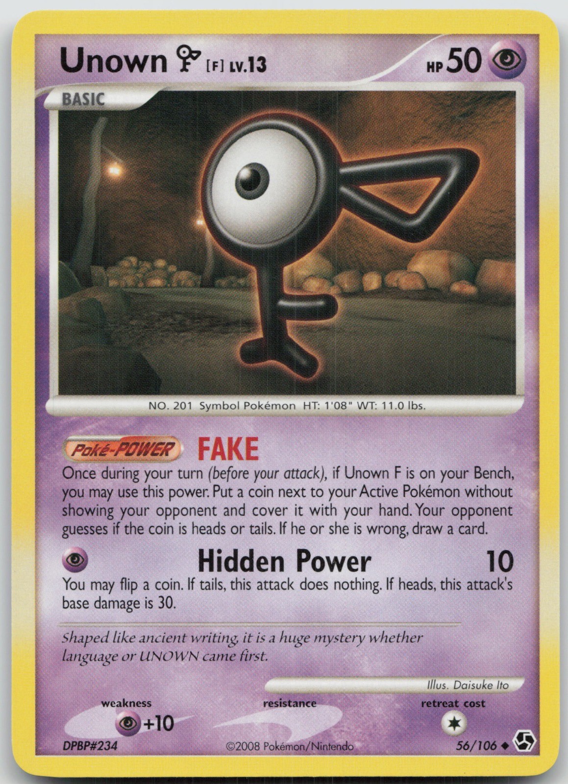 Unown [F] Uncommon Great Encounters 56/106 LP Daisuke Ito