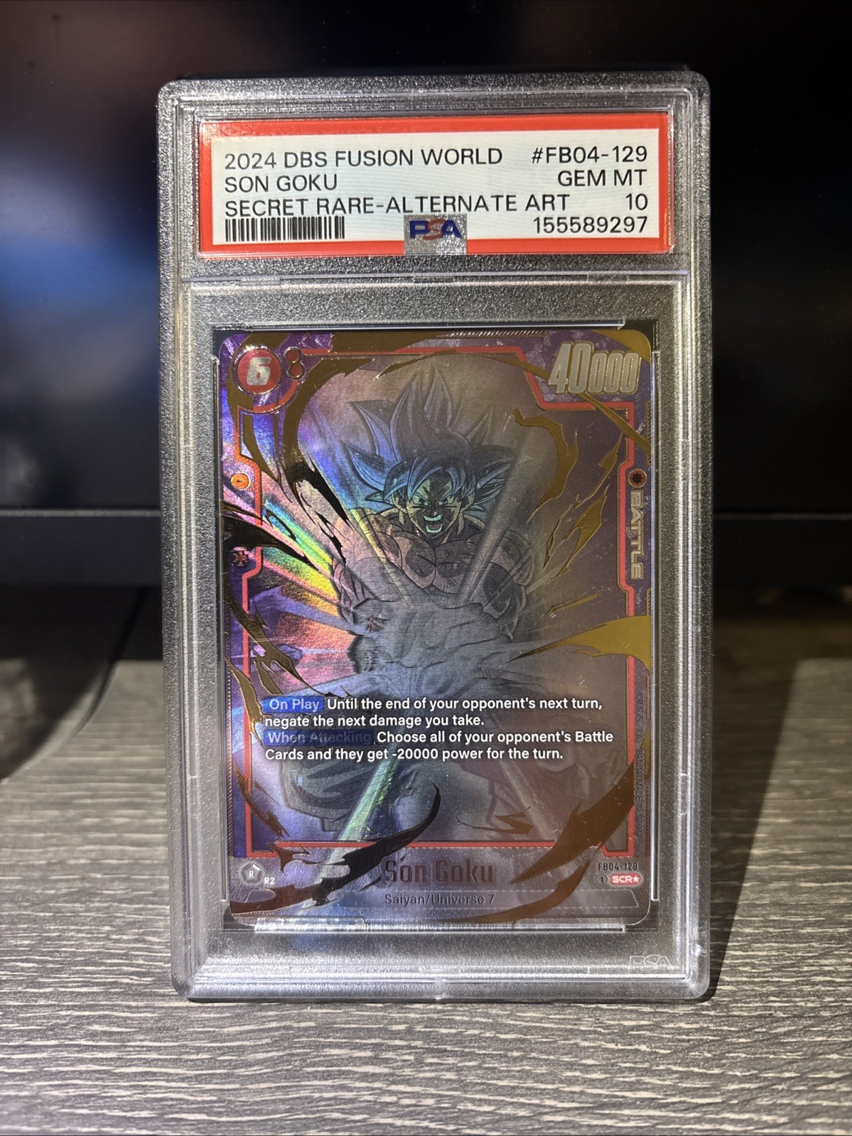 Dragon Ball Super Son Goku / Ultra Limit FB04-129 Alt Art SCR* PSA 10