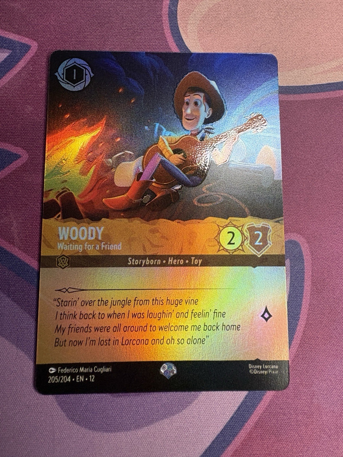 Woody – Waiting for a Friend (Epic) 205/204 Wilds Unknown Holo