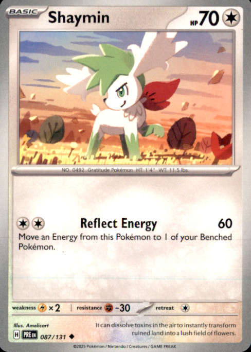 Shaymin Uncommon SV: Prismatic Evolutions 087/131 NM Amelicart 2025