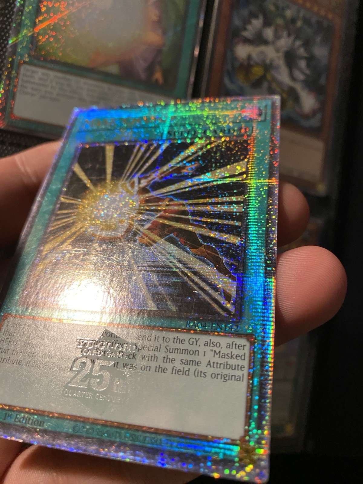 Yu-Gi-Oh Mask Change Quarter Century Stamped RA-EN142 21143940 1st Ed