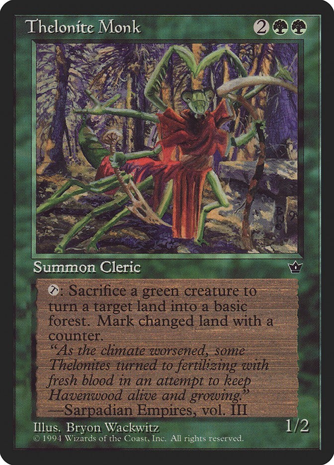 Thelonite Monk (LP) #79 Fallen Empires FEM Reserved List Magic card MTG
