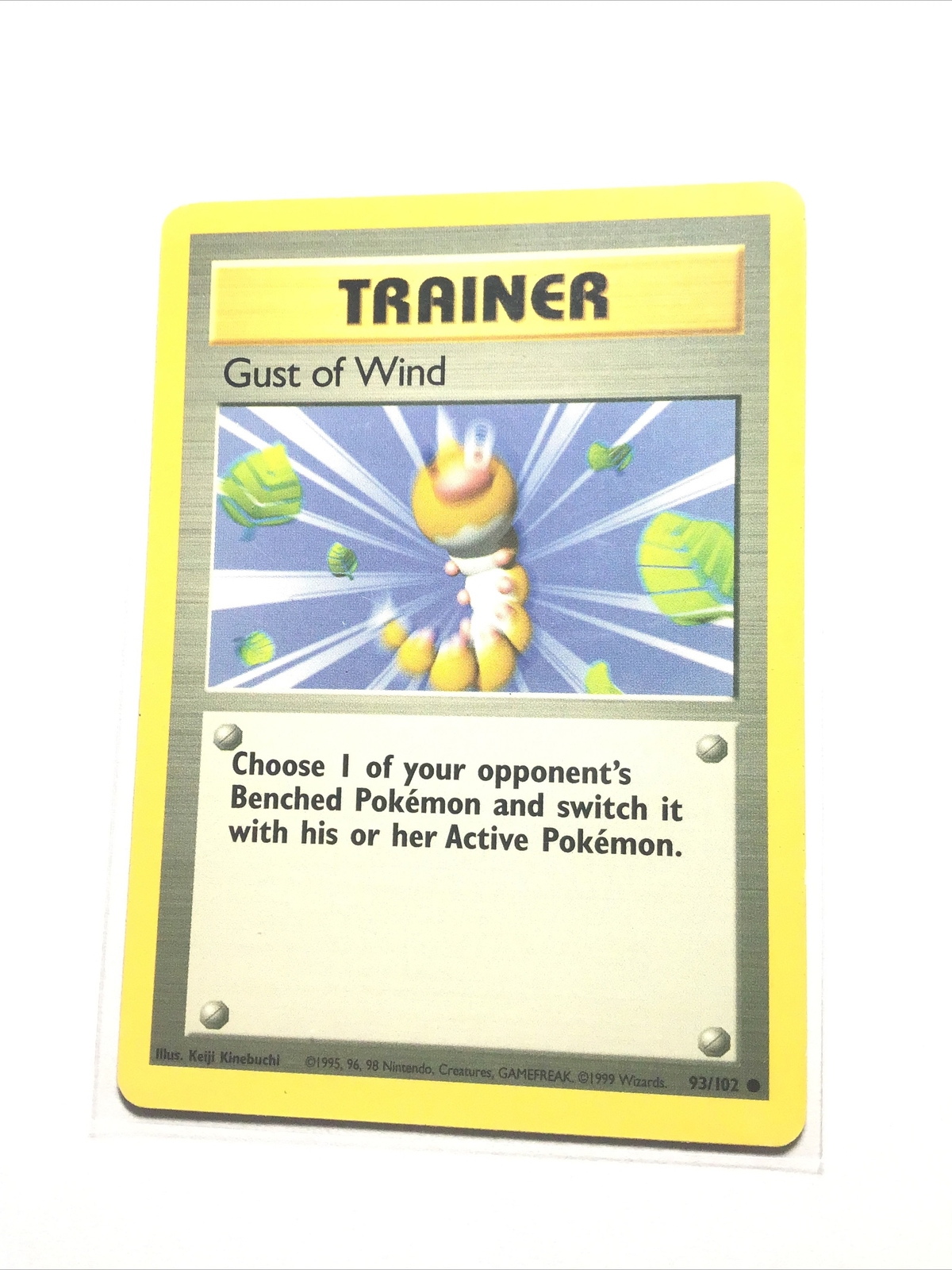 GUST OF WIND – Base Set – 93/102 – Common – Pokemon Card – LP
