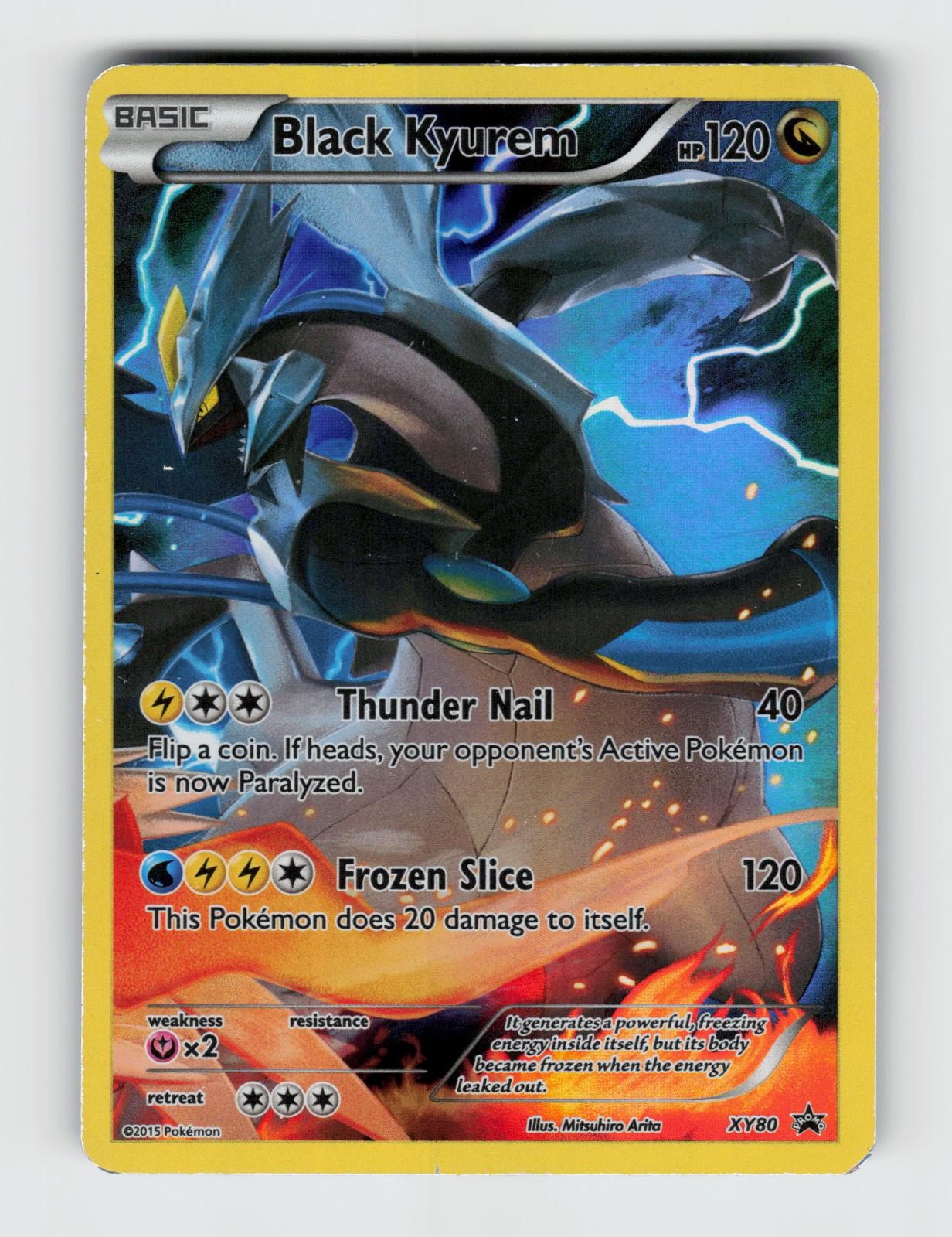 Black Kyurem XY80 Holo Promo XY Promo Pokemon Moderately Played