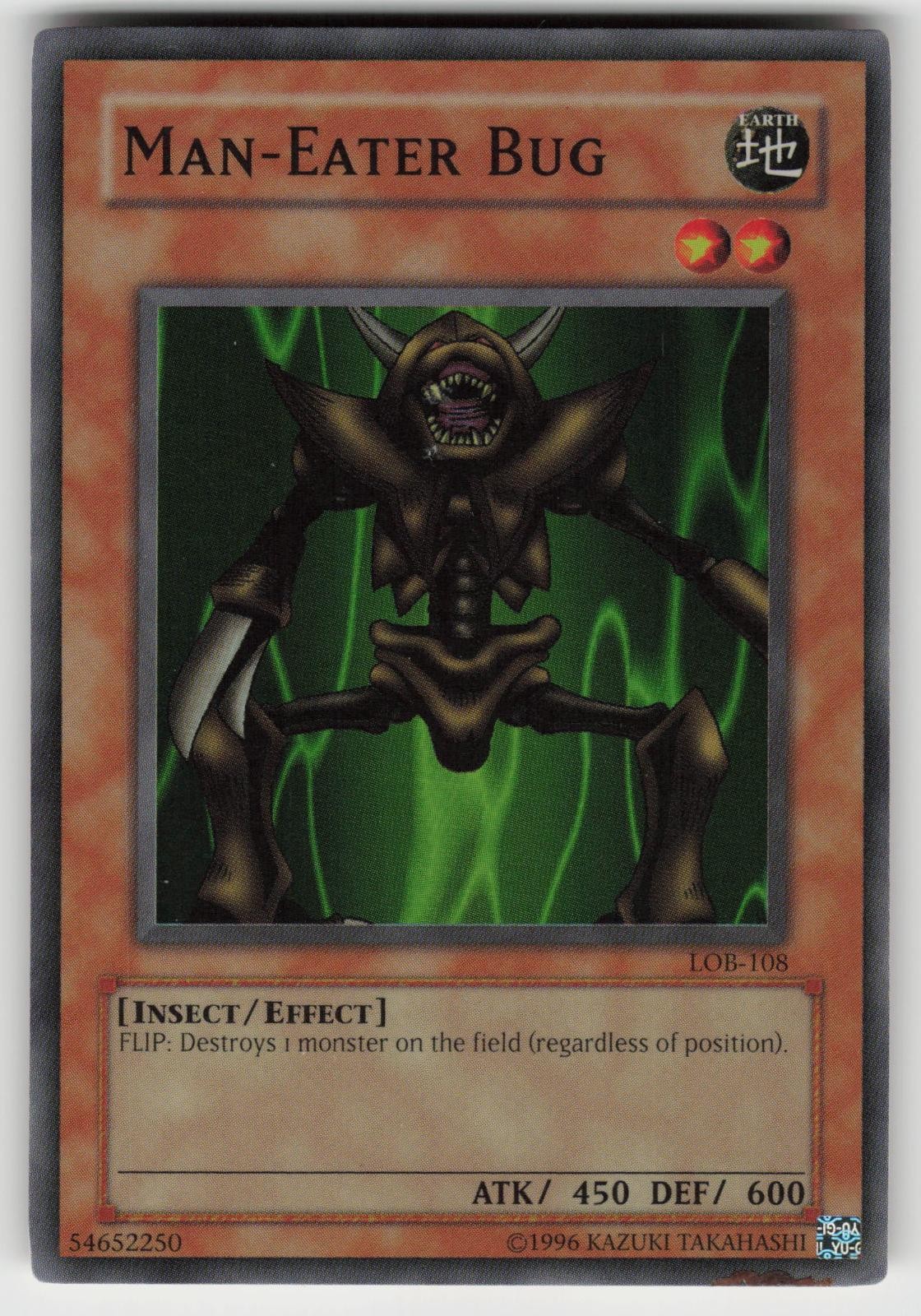 Man-Eater Bug LOB-108 2002 Original Super Rare Unlimited YU-GI-OH