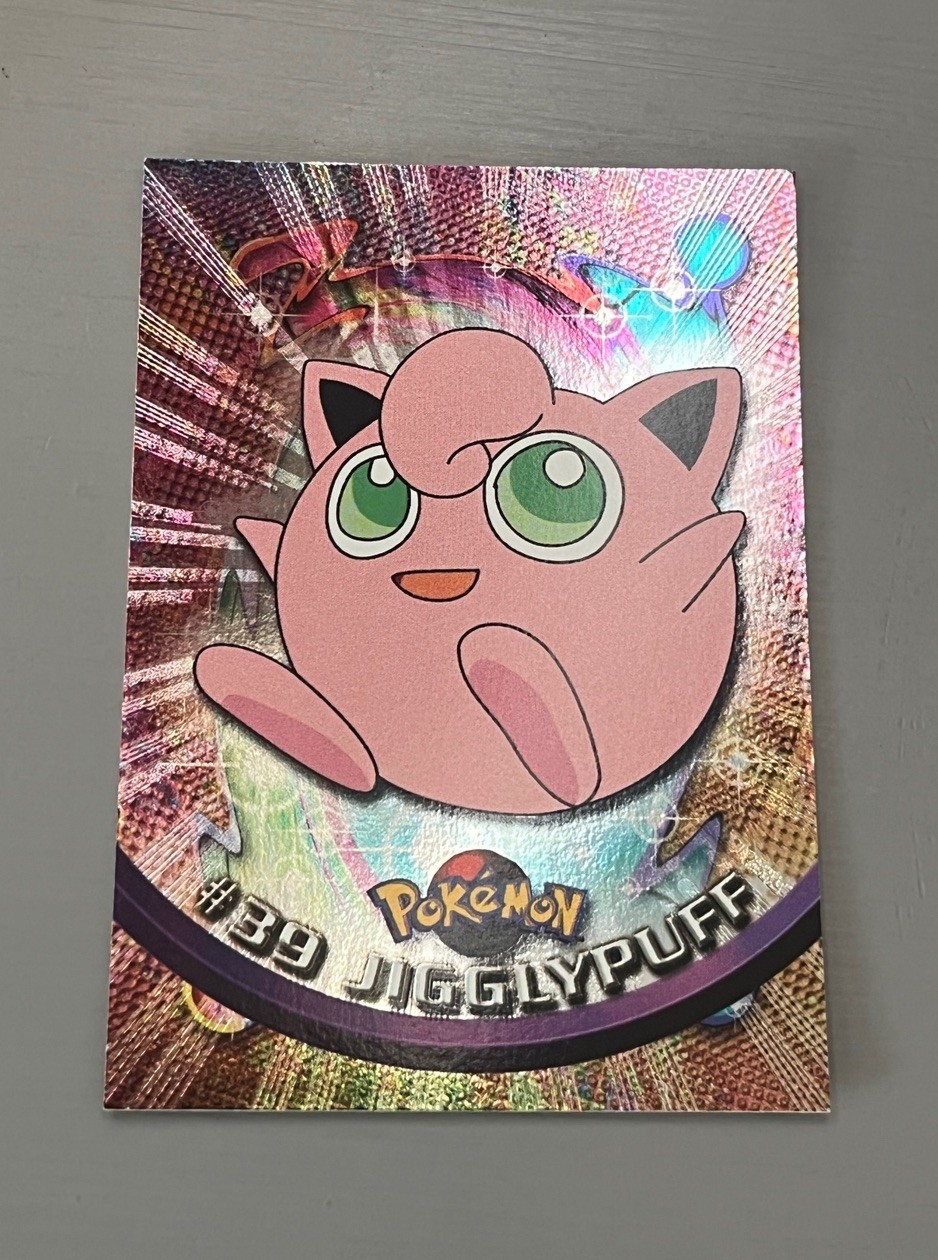 1999 Topps Pokemon TV Animation Series 1 #39 Jigglypuff Black Topps Logo Holo