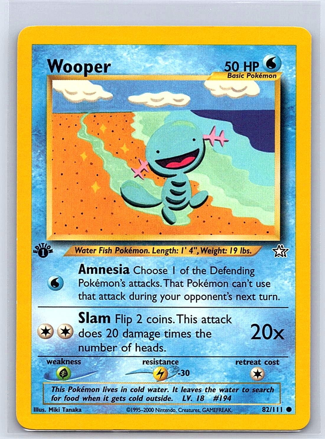 Wooper Neo Genesis 082/111 1st Edition
