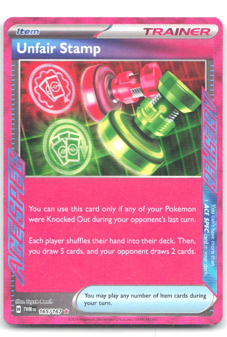 Unfair Stamp Holo ACE SPEC Rare SV06 Twilight Masquerade 165/167 NM Toyste Beach