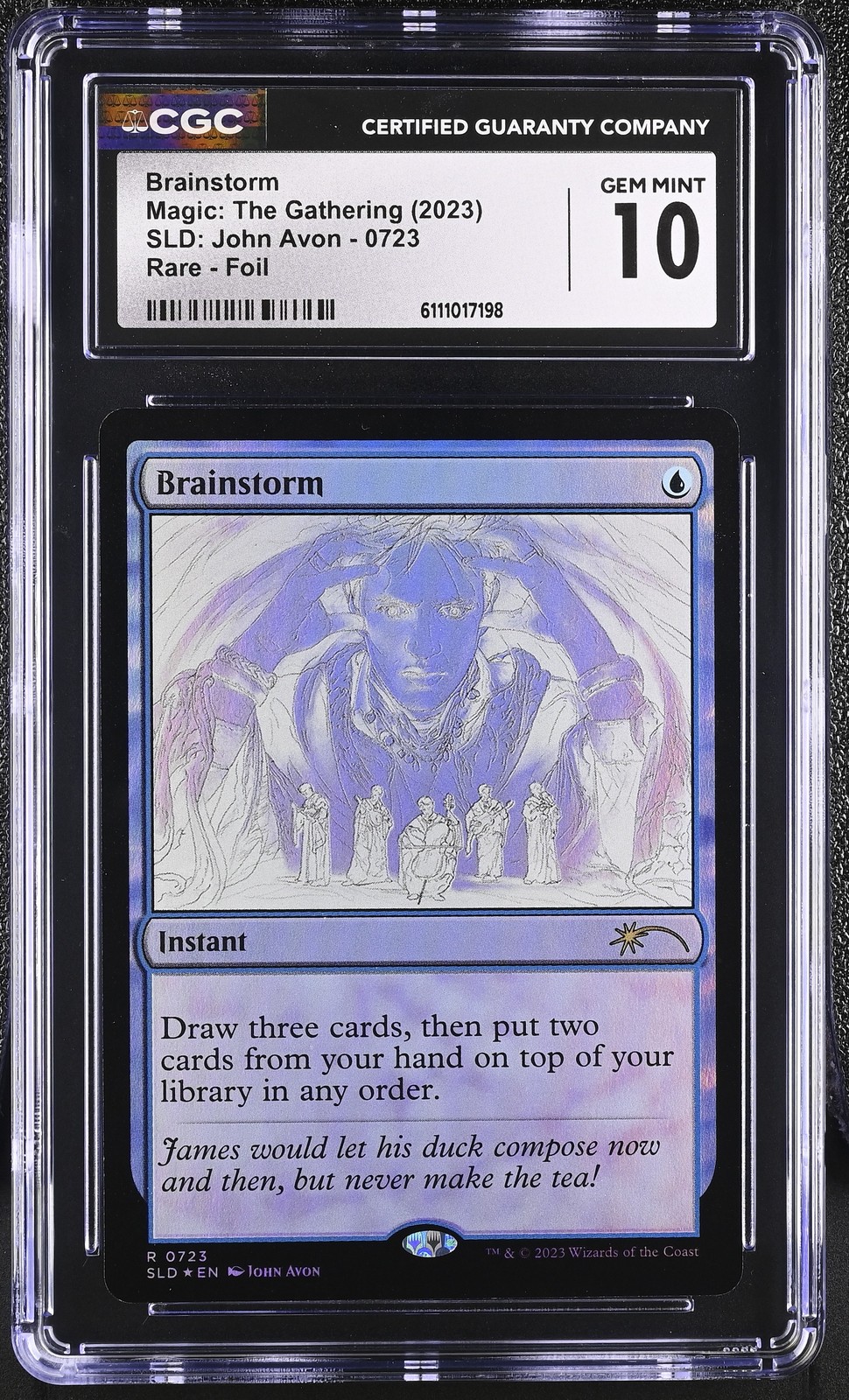 BRAINSTORM Secret Lair Foil John Avon CGC 10 MTG [Nostalgium]