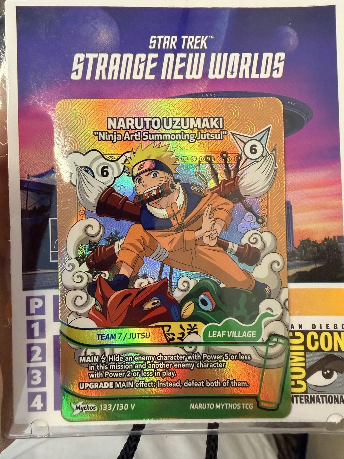 IN HAND SDCC 2026 Naruto Mythos TCG IGN Promo Card LE 133/130 V Exclusive 100%