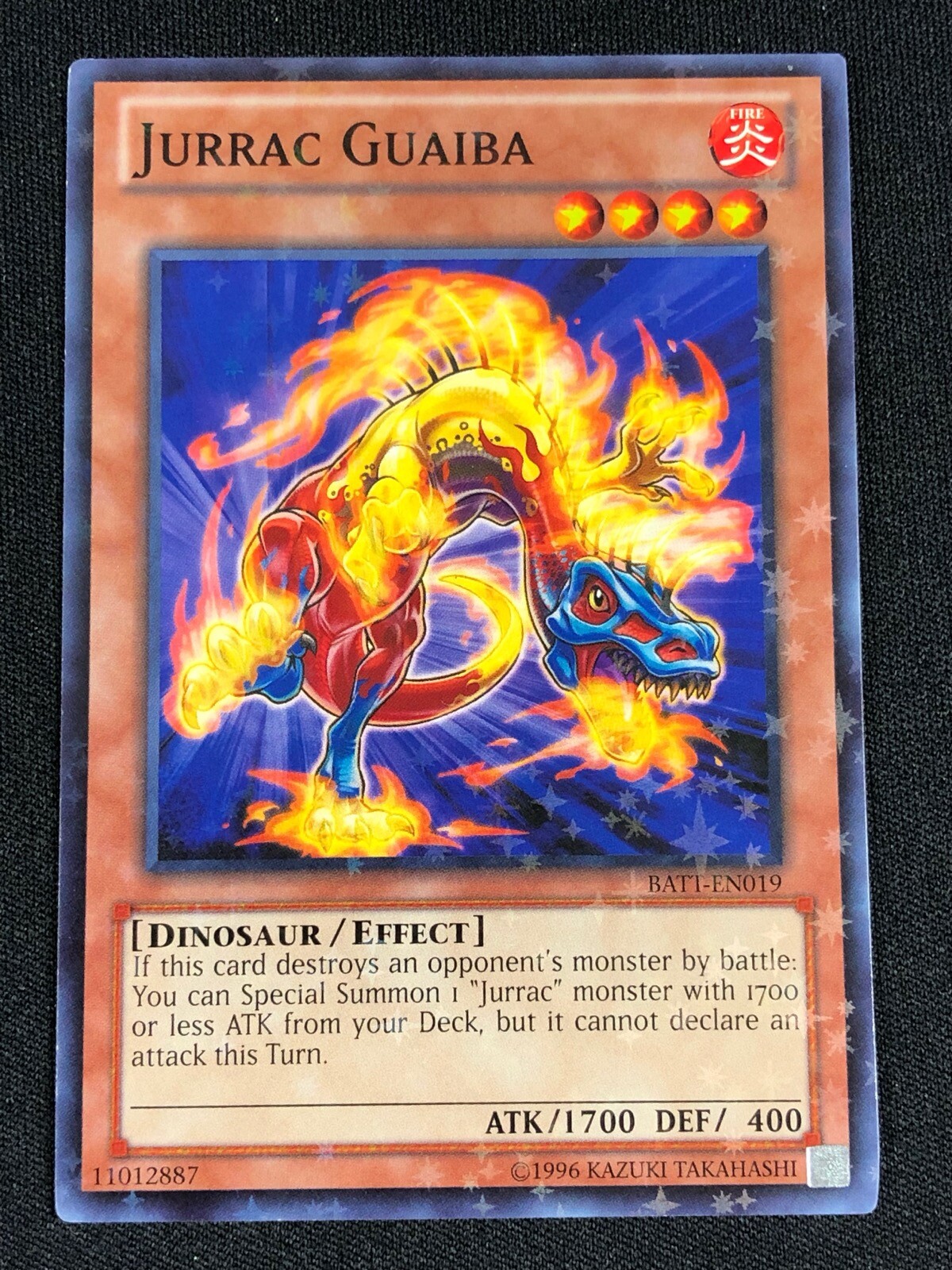 YUGIOH JURRAC GUAIBA BATT-EN019 STARFOIL NM
