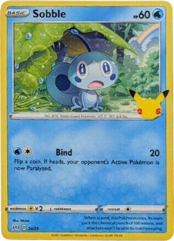 2021 Pokemon: M21 – Sobble – 24/25 (#024/025, Promo, Lightly Played)