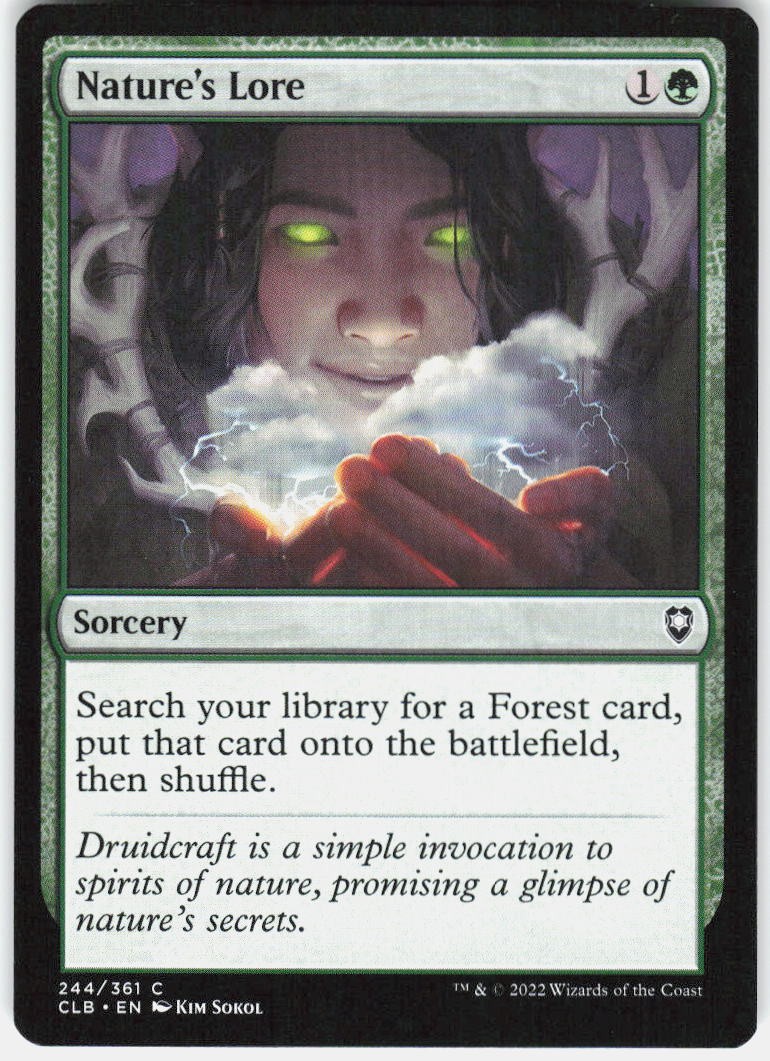 Nature’s Lore C Commander Legends: Battle for Baldur’s Gate 244 NM Magic MTG