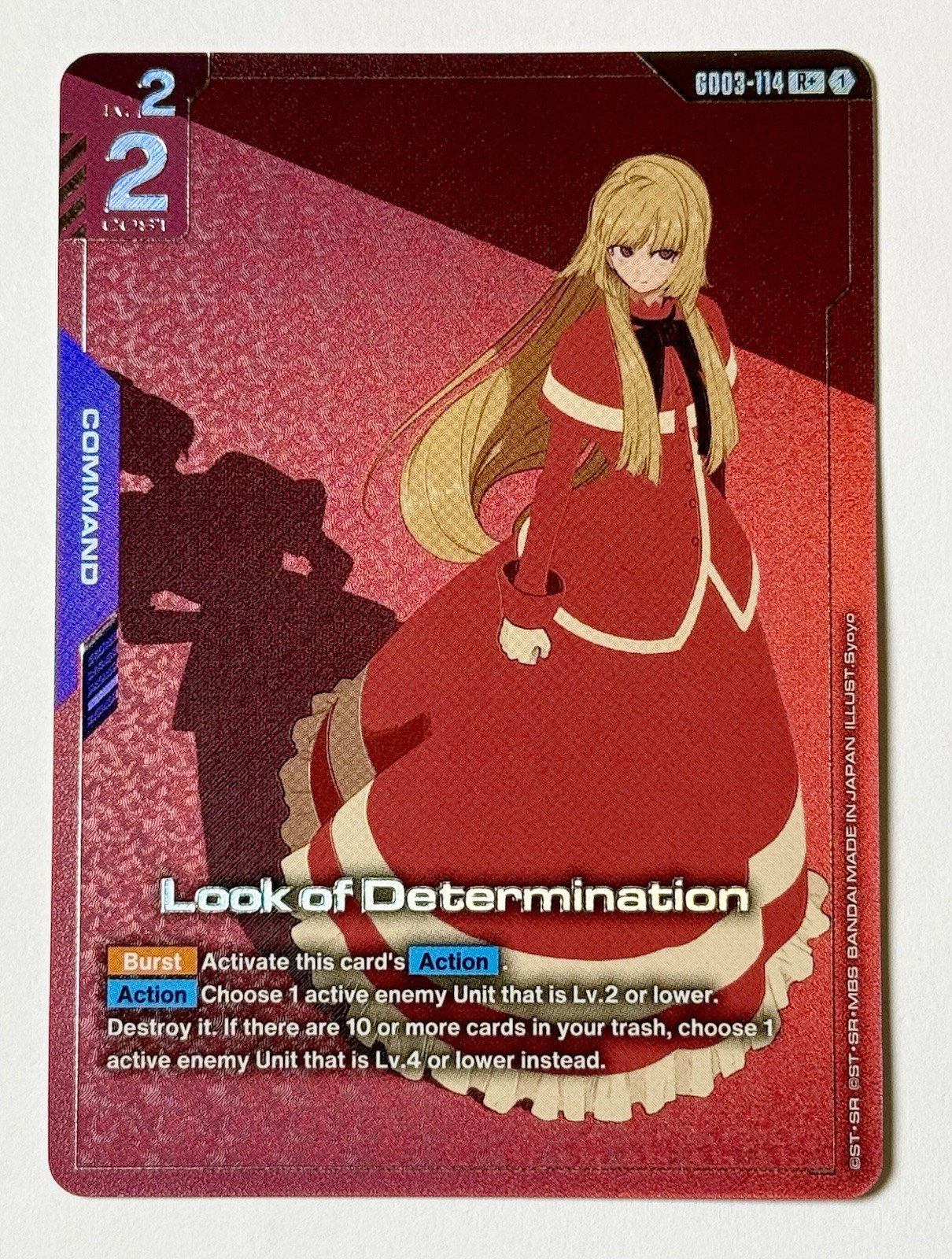 Look of Determination GD03-114 R+ Alt Art – Steel Requiem – Gundam Card Game ENG
