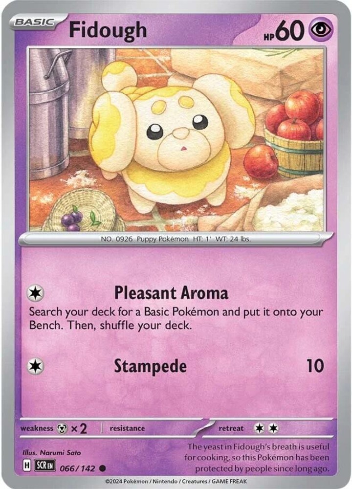 Fidough SCR 066/142 Pokémon SV07: Stellar Crown Common EN NM