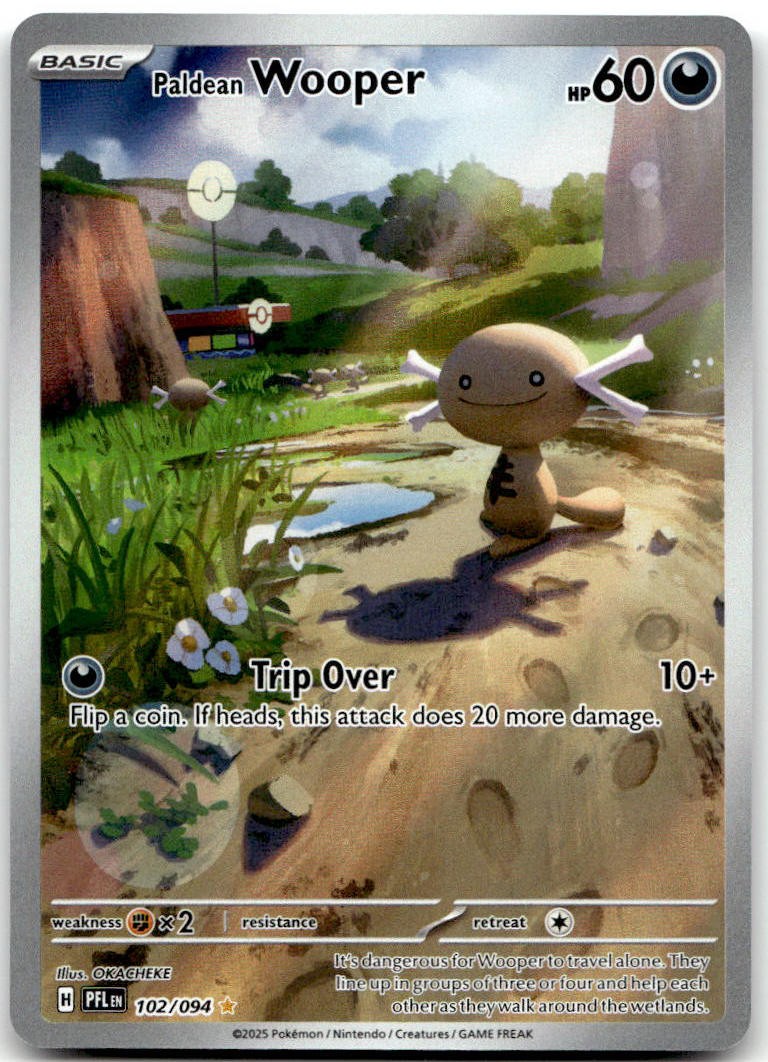 PALDEAN WOOPER 102/094 — NM/M — PHANTASMAL FLAMES POKEMON HOLO —