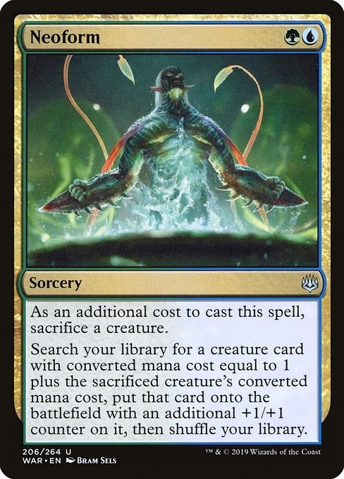 Neoform 1x FOIL WAR MTG War of the Spark Uncommon MINT blue green
