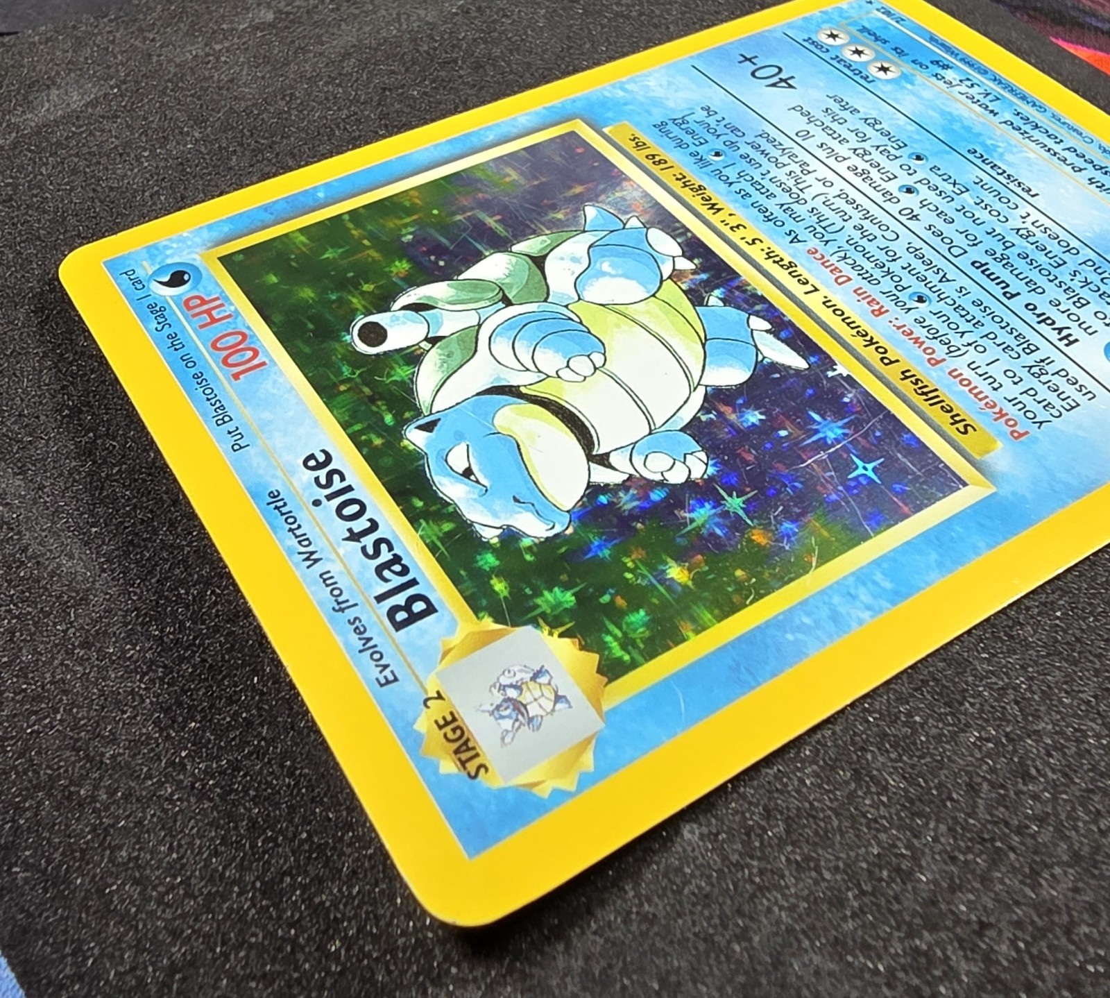 Blastoise 2/102 Base Set Holo Rare 100 HP Stage 2 Wizards Pokémon Card 1999