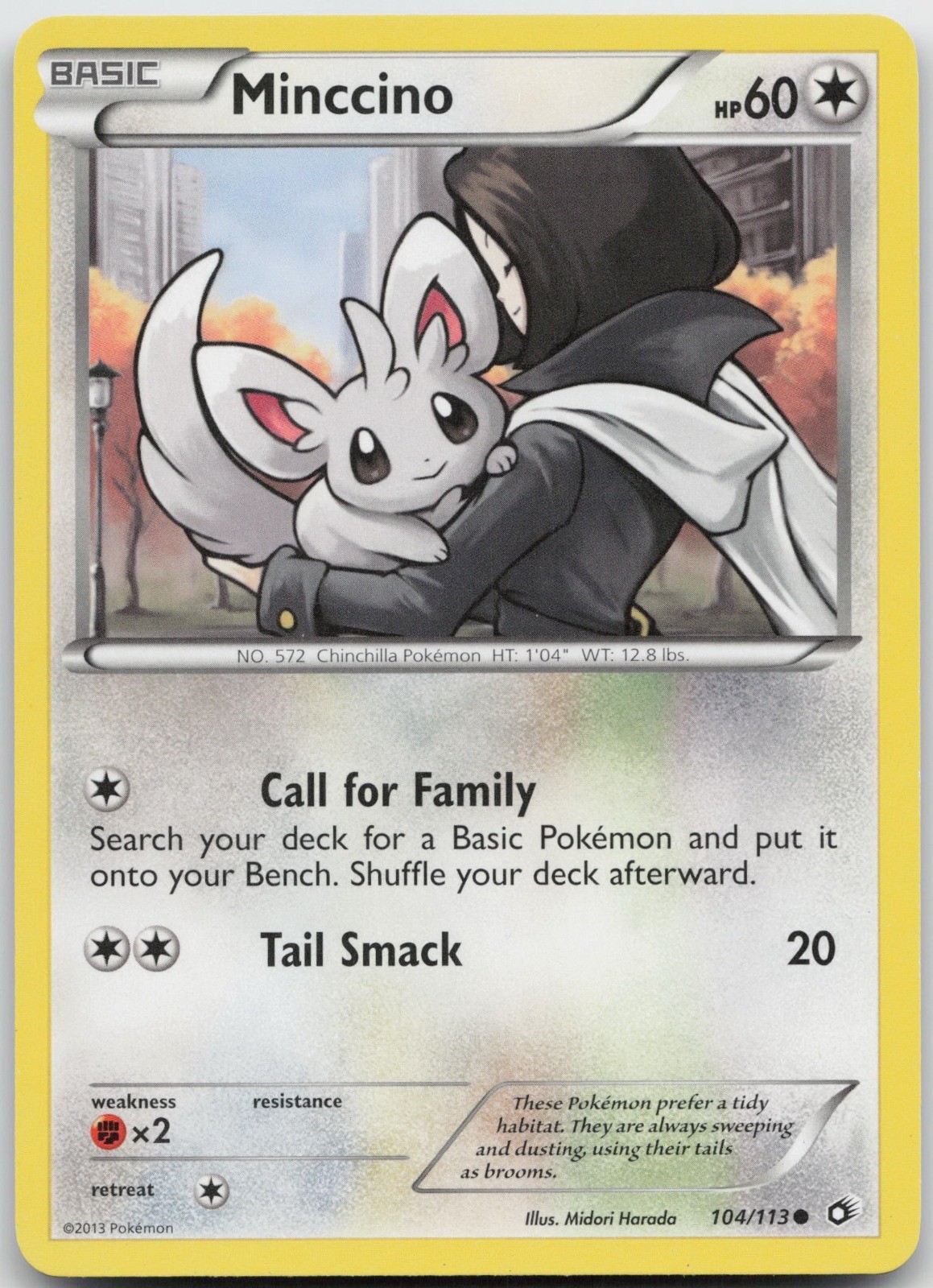 Minccino Common Colorless Legendary Treasures 104/113 LP 2013 Midori Harada