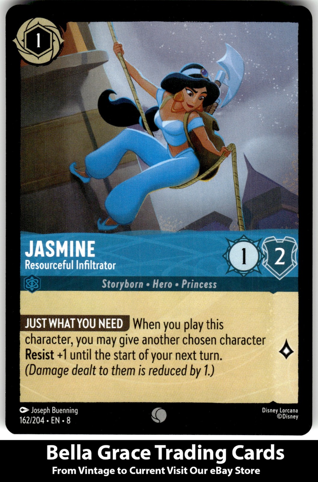 Jasmine #162/204 Reign of Jafar Disney lorcana Common