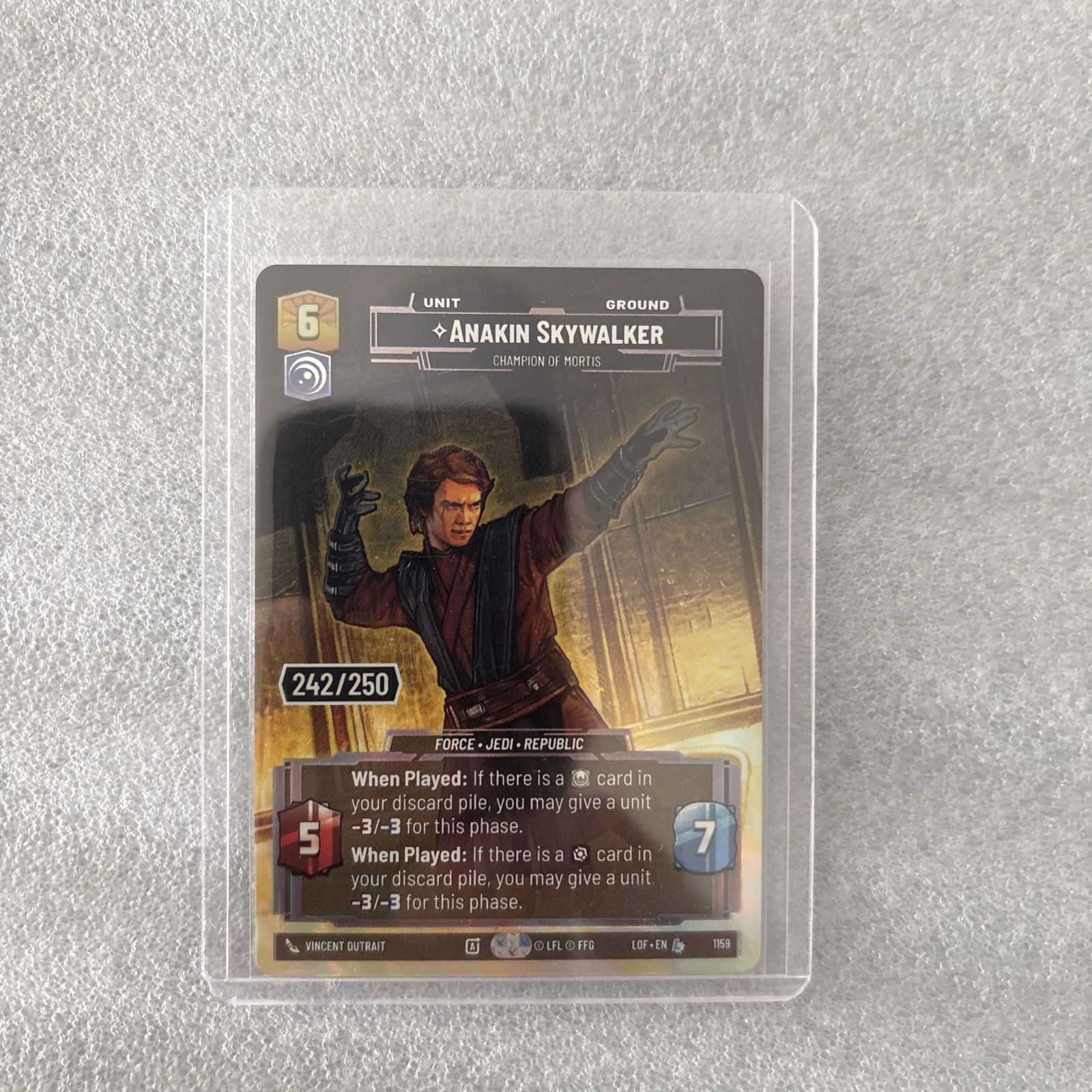 Star Wars Unlimited Anakin Skywalker Serialized (242/250)
