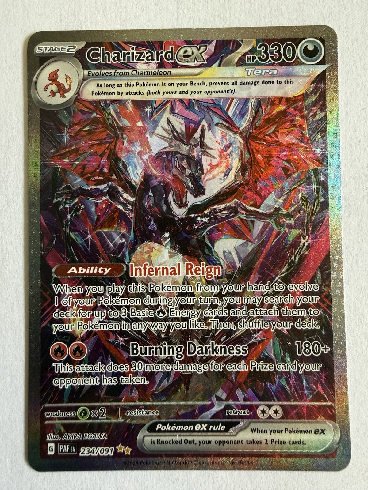 Pokémon TCG Charizard EX Paldean Fates Sir 234/091