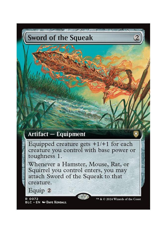 Magic the Gathering MTG BLC Sword of the Squeak 72 Regular Near Mint