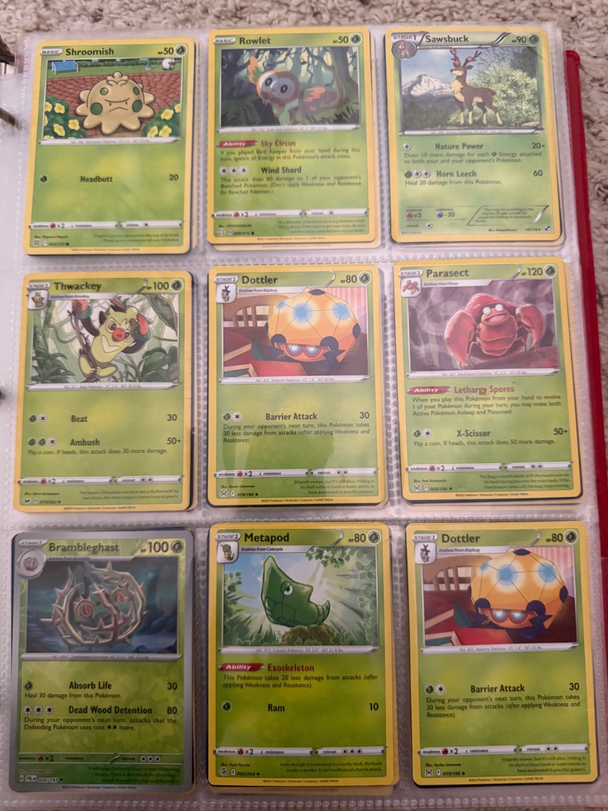 pokemon cards-Fire, grass, electric, poison, fairy, earth, water, dragon, more p