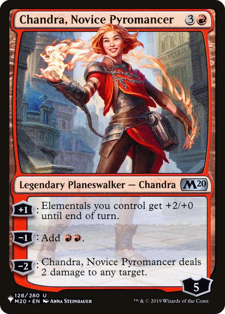Chandra, Novice Pyromancer NM EN 128/280 The List Reprints