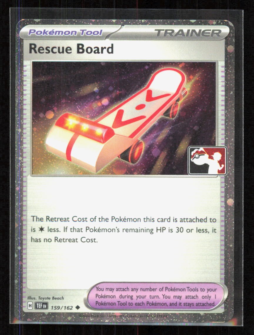 Rescue Board Prize Pack 159/162 Holo Uncommon 2022 Pokemon Tool Toyste Beach NM