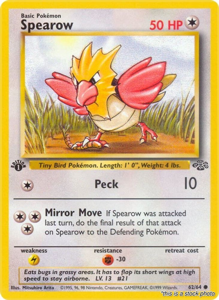 Pokemon Unlimited Spearow [JU – 62/64 MP]