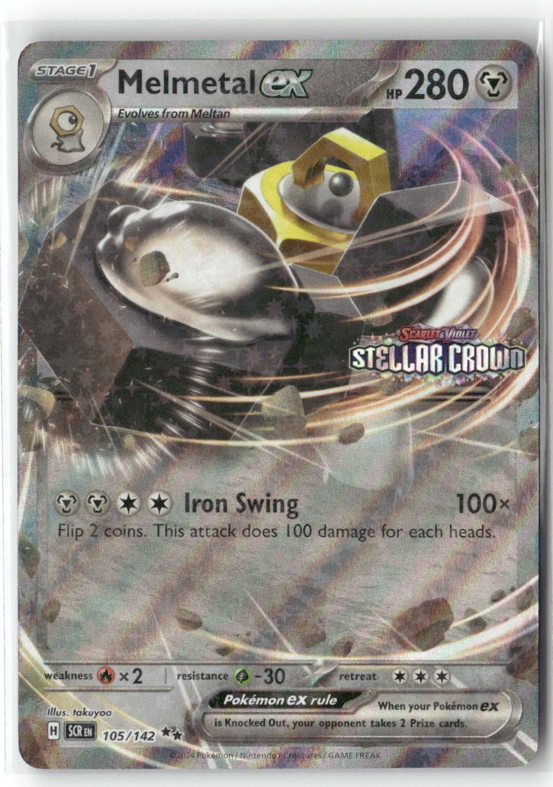 Melmetal ex (Stellar Crown Stamped) 105/142 Holo Pokemon NM