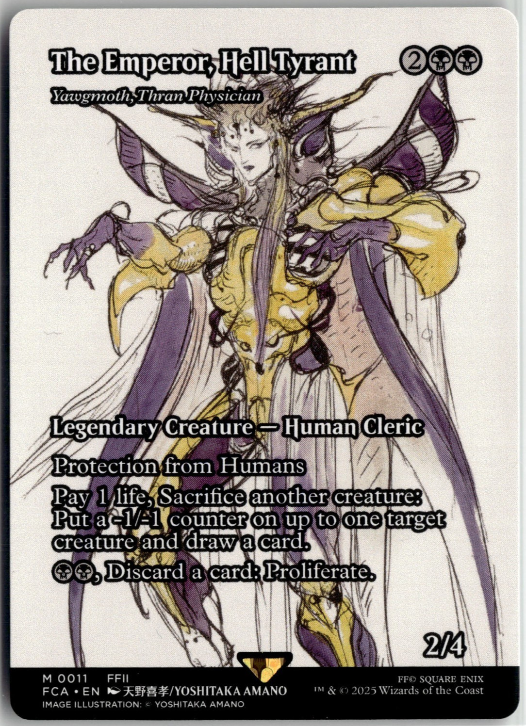 The Emperor, Hell Tyrant – 0011 – Showcase Final Fantasy FF MTG Magic Card NM