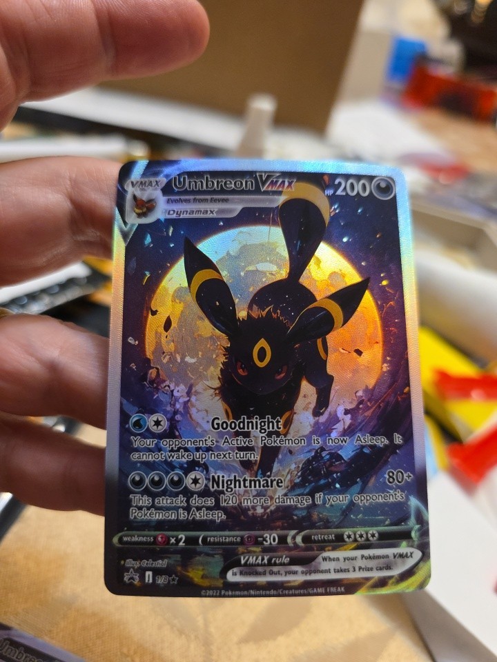 🔥✨ **Umbreon VMAX DIY ACG Custom Anime Art Card – Stunning Full Art Collector