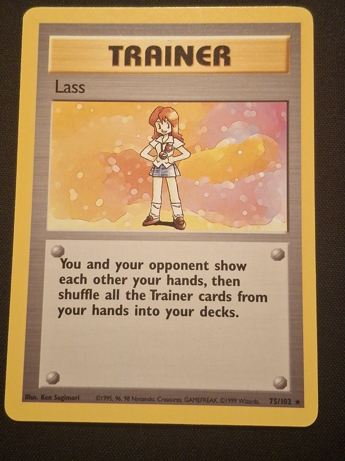 Lass 075/102 Base Set WOTC Any 3 Free Ship Pokémon
