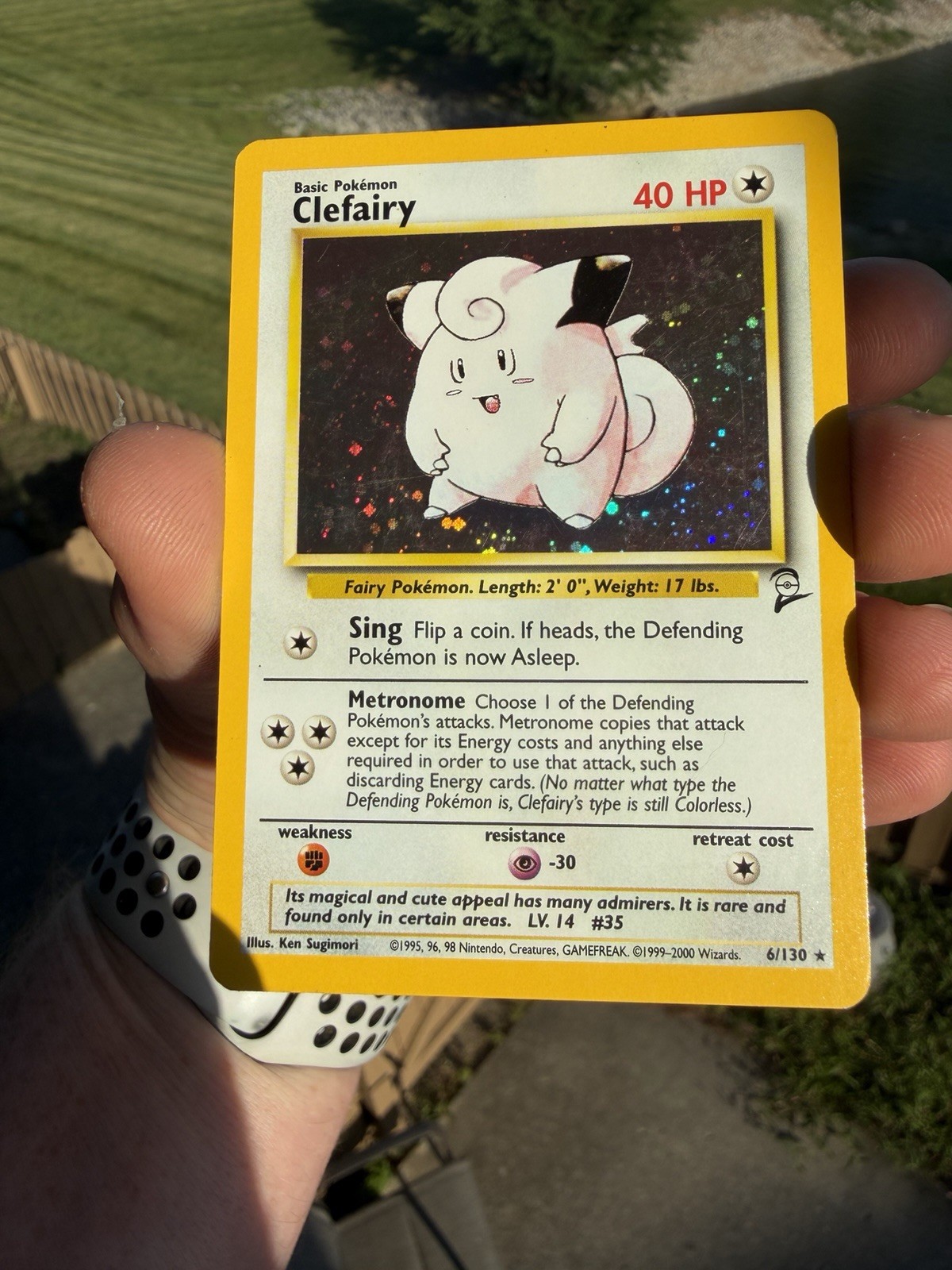 Clefairy 6/130 Base Set 2 Holo Rare Vintage Pokemon Card WOTC TCG English MP