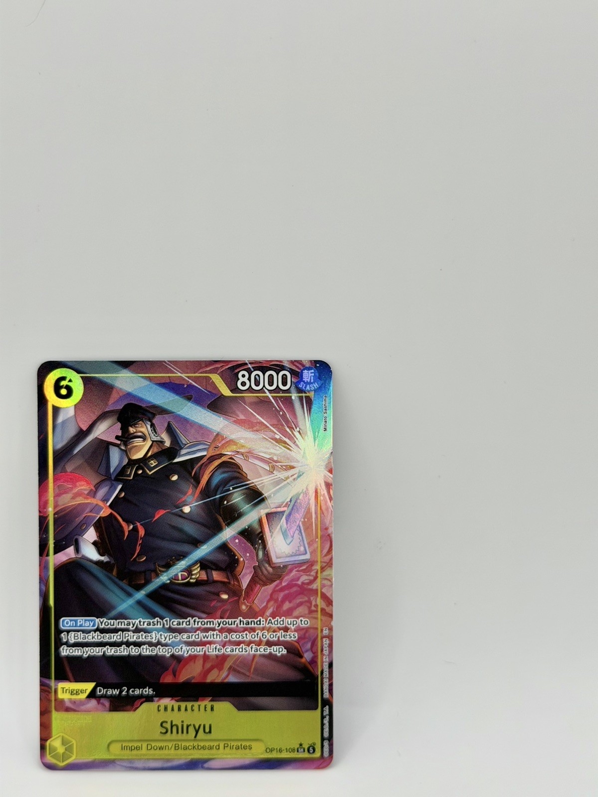 Shiryu SR ALT ART OP16-108 The Time of Battle ONE PIECE English BRAND NEW MINT