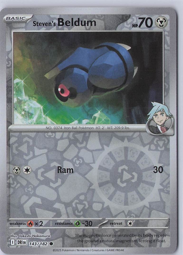 Steven’s Beldum Reverse Holo Common SV10: Destined Rivals 143/182 NM