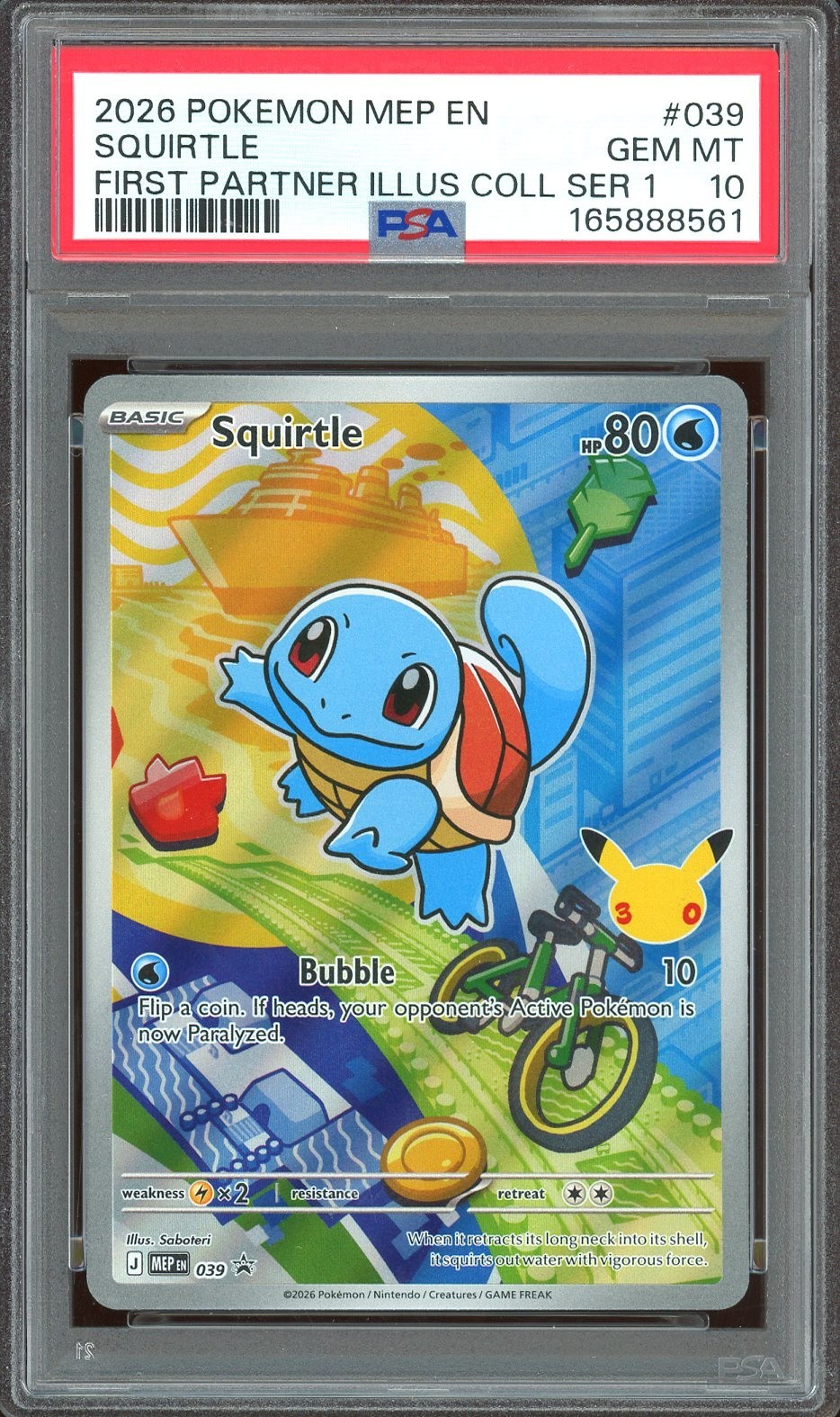 2026 Pokemon Mega Evolution Promos #039 Squirtle First Partner Series 1 PSA 10