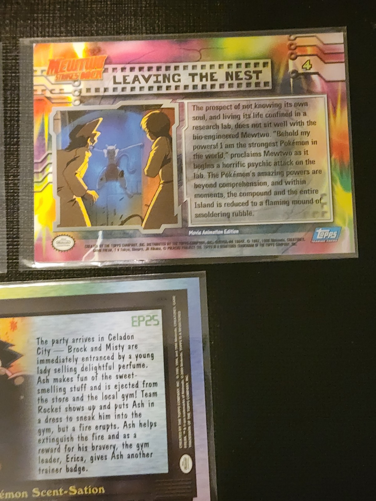 1999 Topps Pokemon Movie Edition Blue 1st Series Print Psa 8 + Gengar The TOWER