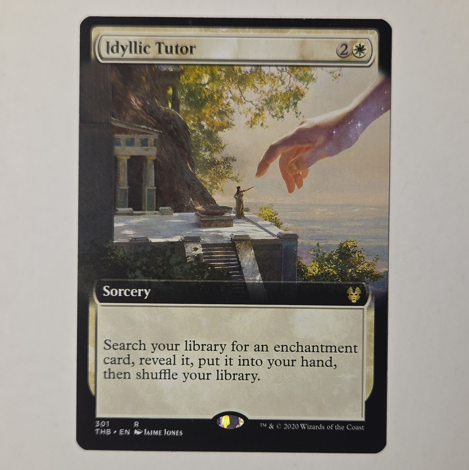 Wizards of the Coast MTG Borderless Idyllic Tutor THB #301 Rare Foil EN 2020