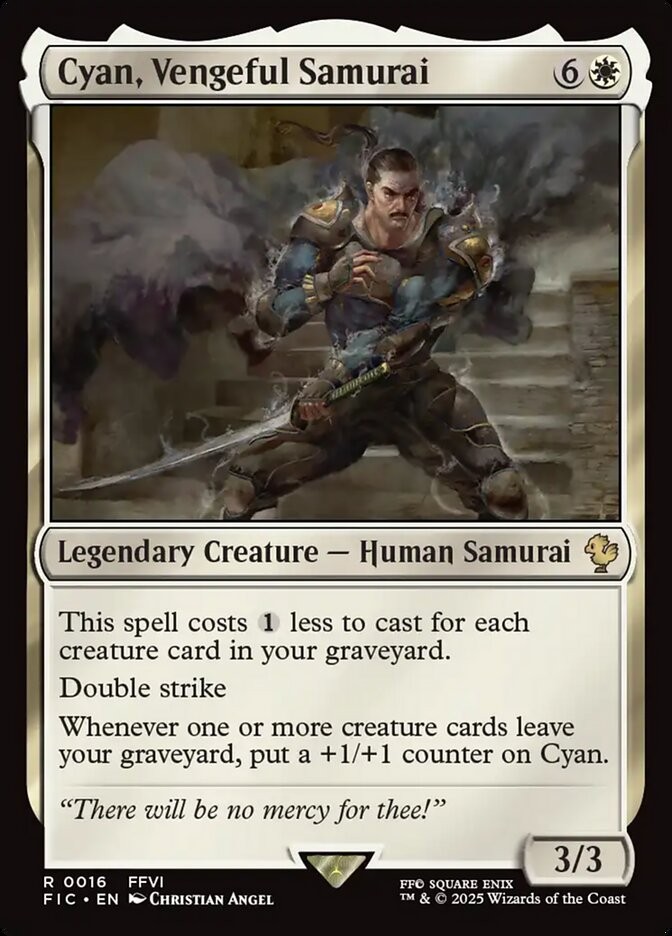 Cyan, Vengeful Samurai 16 R Normal FIC MTG NM